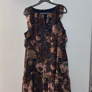 2 for $25 Madewell Floral Midi Dress - Navy and Pink